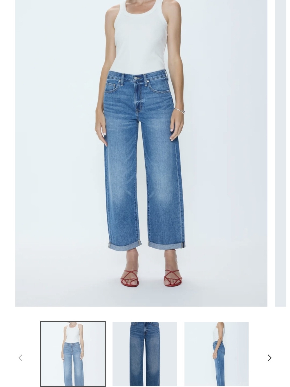 pistola Donny Rolled Hem Boyfriend Jean - Heartfelt